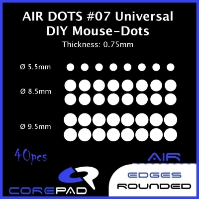 Corepad Skatez DOTS AIR CTRL #07 07 Universal DIY Dot GHOSTGLIDES Edgerunner VORTEX CYCLONE PlastiX X-Raypad Jade Obsidian PRO Esports Tiger ICE